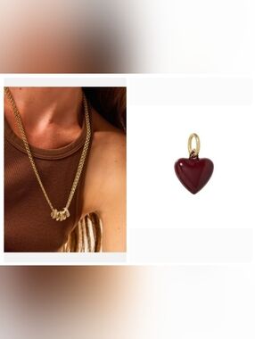Roxanne AssoulinThe Pavé Slider Necklace With Mini Puffy Heart Charm